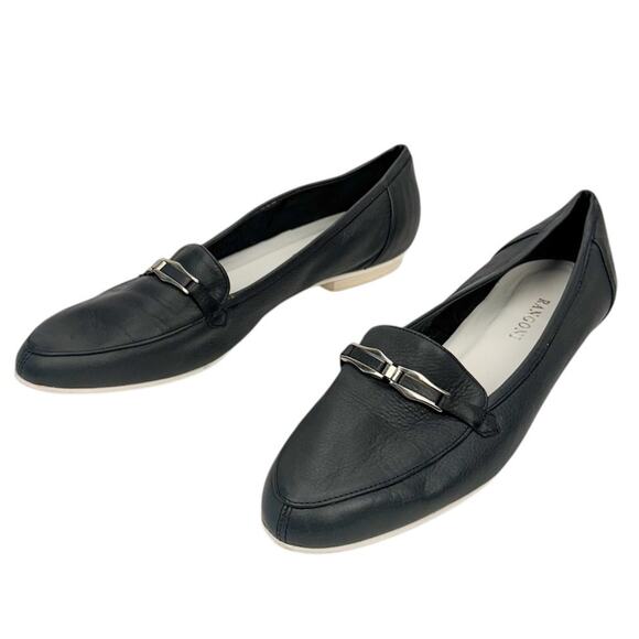 Rangoni Navy Blue Leather Flats Loafers Soft Round Toe Made in Italy Sz 7.5 - Picture 1 of 13